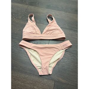 PilyQ Women’s Ellie Halter Size D Large Bottoms New Pink Swim